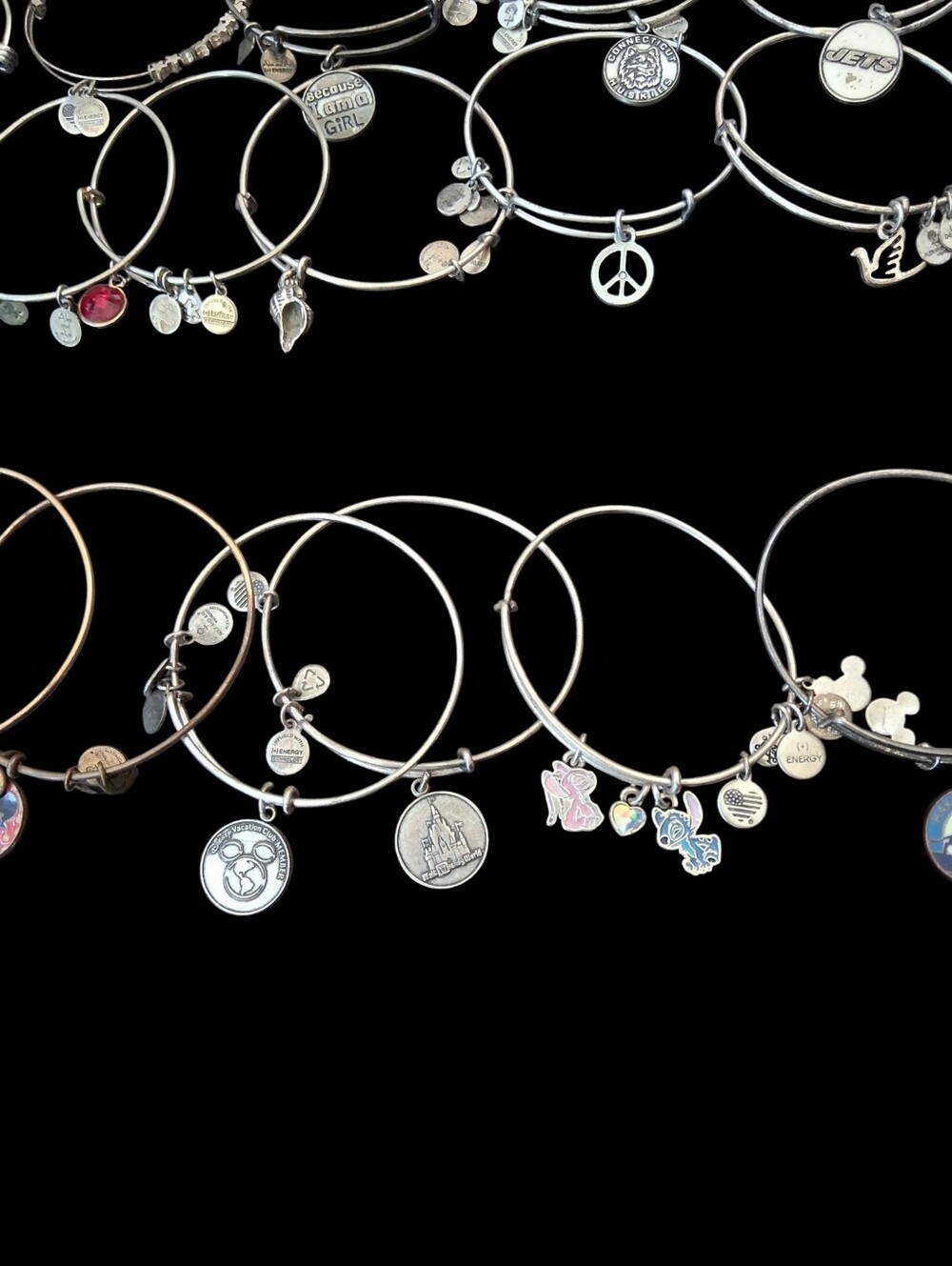 50 Alex and Ani Bracelet Lot Disney Charm Bangles Mixed Styles AS-IS Reseller - Picture 7 of 16